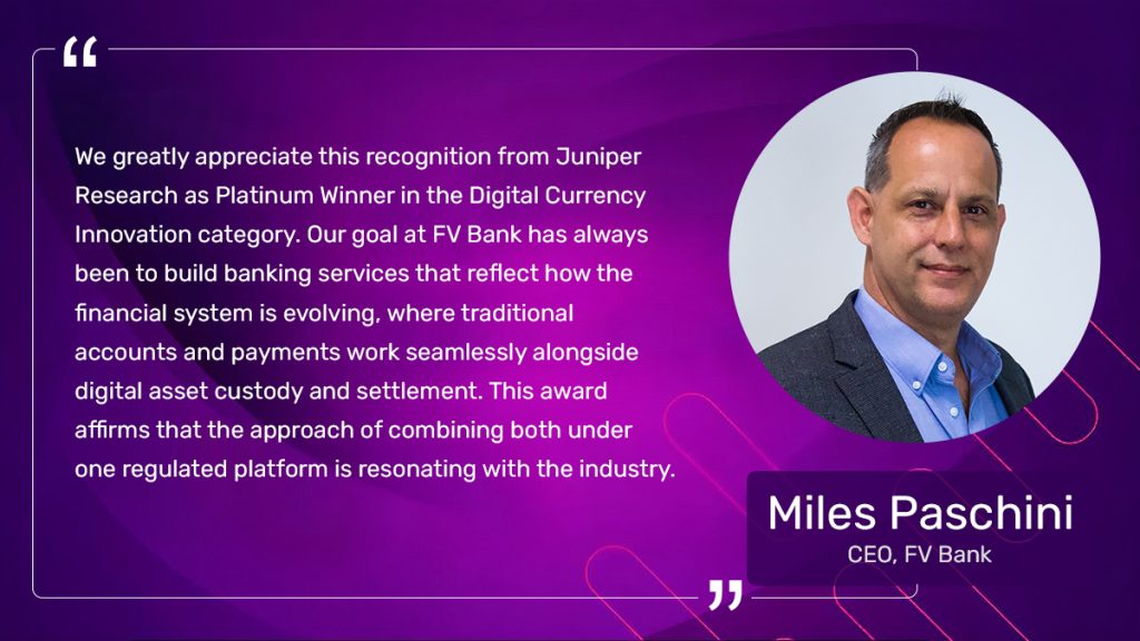 CEO Miles on FV Bank winning at Juniper Awards 2025